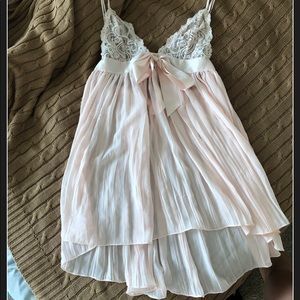 Victoria’s Secret sheer lace slip w/satin ribbon